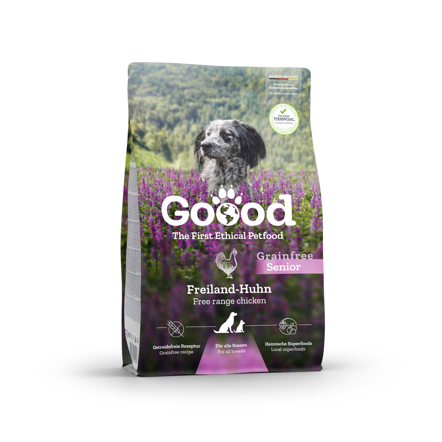 Croquettes chien senior au poulet fermier & truite durable
